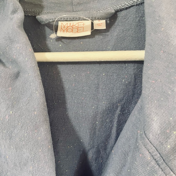 Make & Model Nordstrom Purple cotton Confetti dot robe with belt - Picture 9 of 12